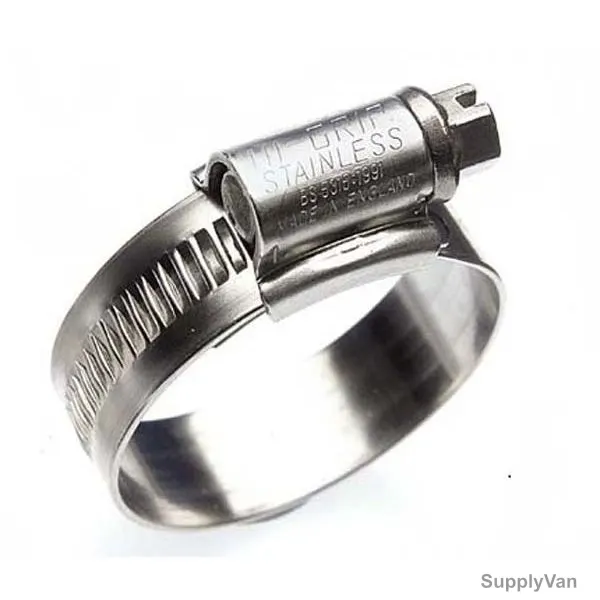 Jcs Worm Drive Hose Clip, HGS200, Hi-Grip, 304 Stainless Steel, 170-200MM Adjustment Range, 13MM Width