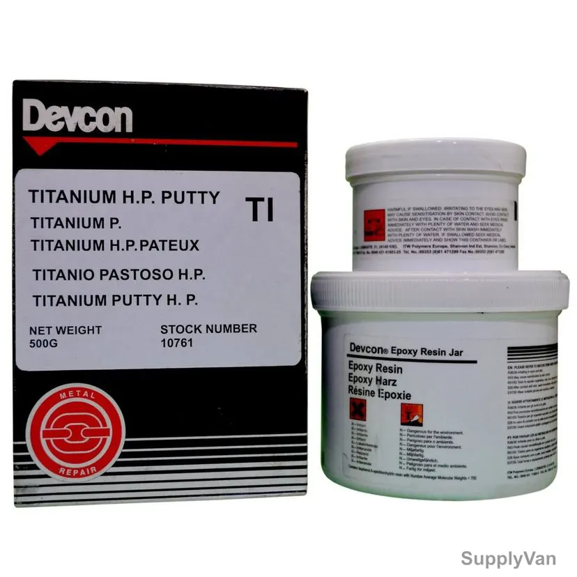 Devcon Titanium Epoxy Putty, 10761, 500GM, Grey