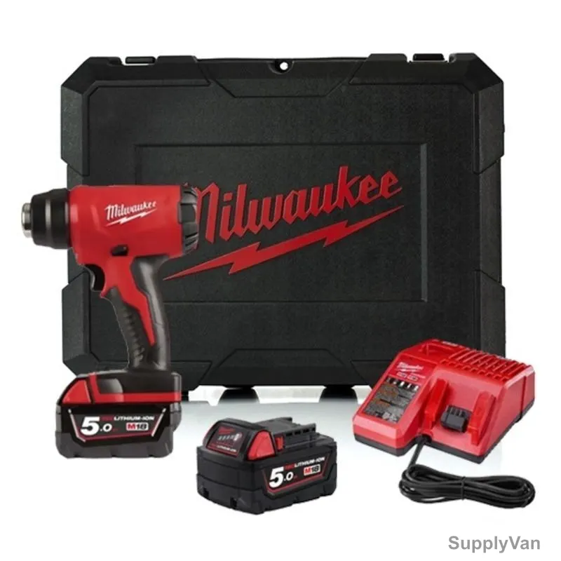 Milwaukee Cordless Heat Gun Kit, M18BHG-502C, 18V, 5 Pcs/Kit — image 1