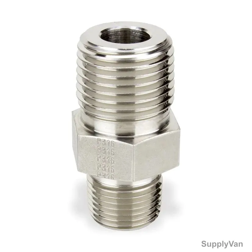 Parker Street Tee, 4-4-4-ST-SS, Stainless Steel, NPT, 1/4 Inch