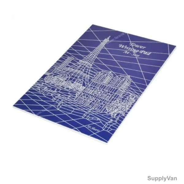 Tower Writing Pad, A4, 80 Sheets, Blue