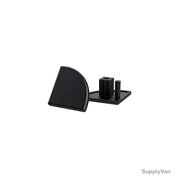 Extrusion End Cap Cover, 40 Series 4040R, Plastic, 40 x 40MM, Black, 25 Pcs/Pack