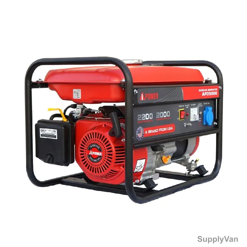 AiPower Gasoline Generator, AP3500C, 2200W, Single Phase, 208CC, 15 Ltrs Fuel Capacity