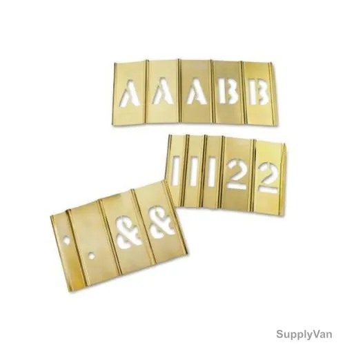 Clip On Interlocking Stencil Set, 10067, 3/4 Inch, Brass, 45 Pcs/Set