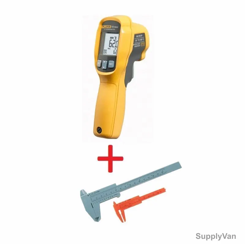 Fluke Infrared Thermometer 62MAX w/ 2 Plastic Vernier Calipers Free