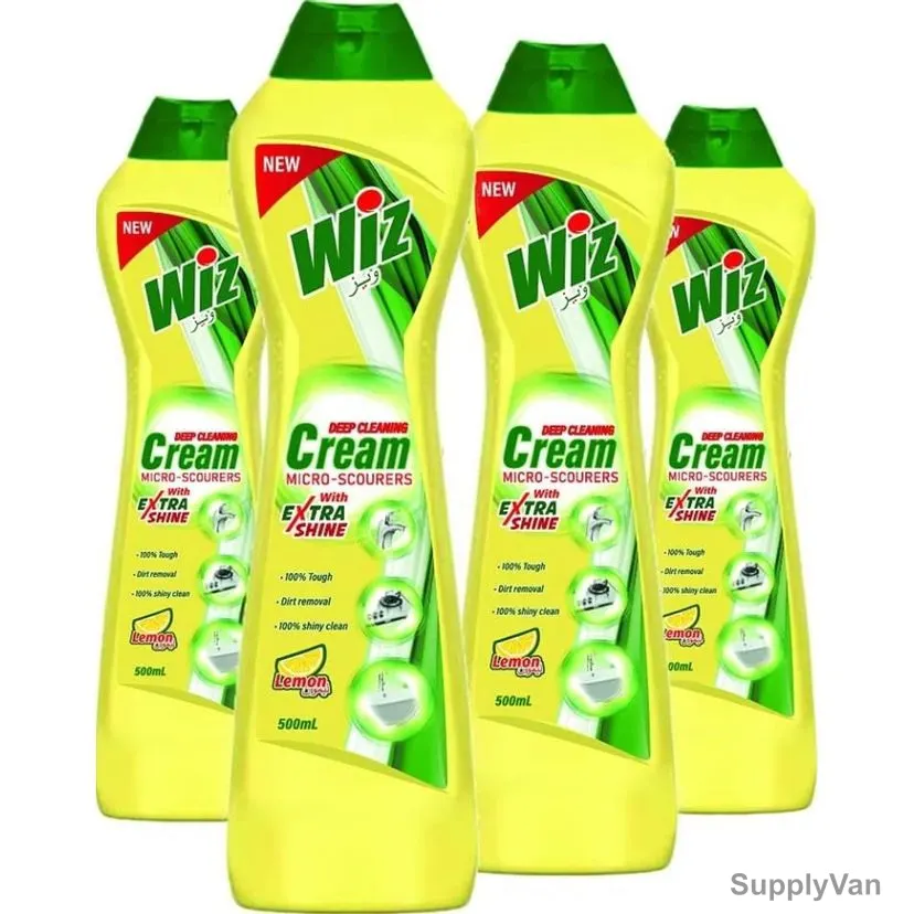 Wiz Scouring Cream Cleaner, Lemon, 500ML, 4 Pcs/Pack — image 1