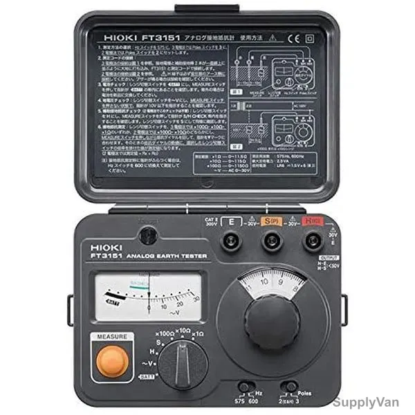 Hioki Analog Earth Tester, FT3151, 50V