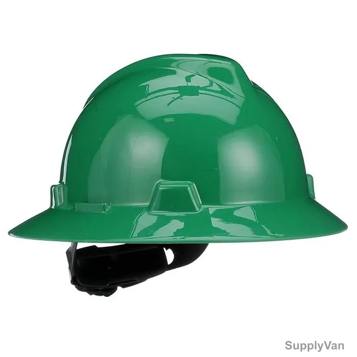 V-Gard Slotted Full-Brim Hat With Fas-Trac III Suspension, 475369, 267MM Width x 296MM Length, Green — image 1