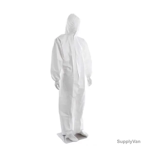 Scudo Microporous Disposable Coverall, SC-06010, Chem+, XL, 55 GSM, White