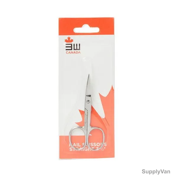 3W Nail Scissor, 3W4803-3-5, Stainless Steel, 3.5 Inch, Silver