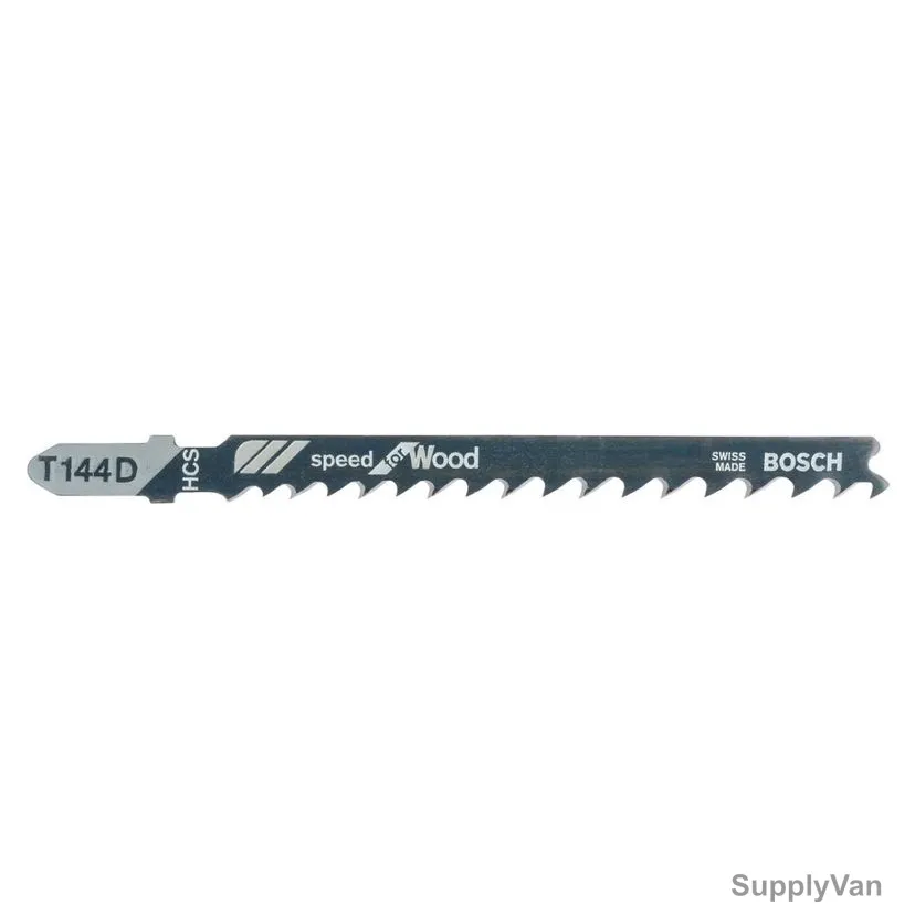 Bosch T 144 D Wood Jigsaw Blade, 2608630040, HCS, 100MM Length, 5 Pcs/Pack