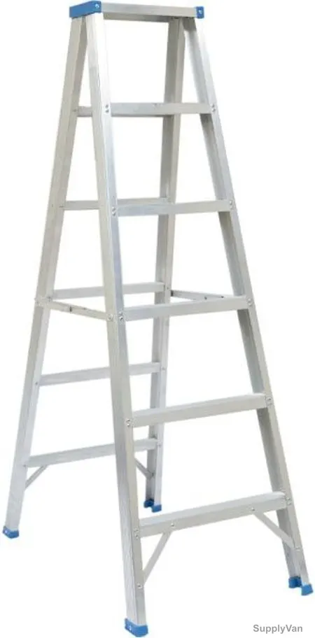 Dorfit Dual Purpose Ladder, Aluminium, 2 Sides, 6 Steps, 2.1 Mtrs