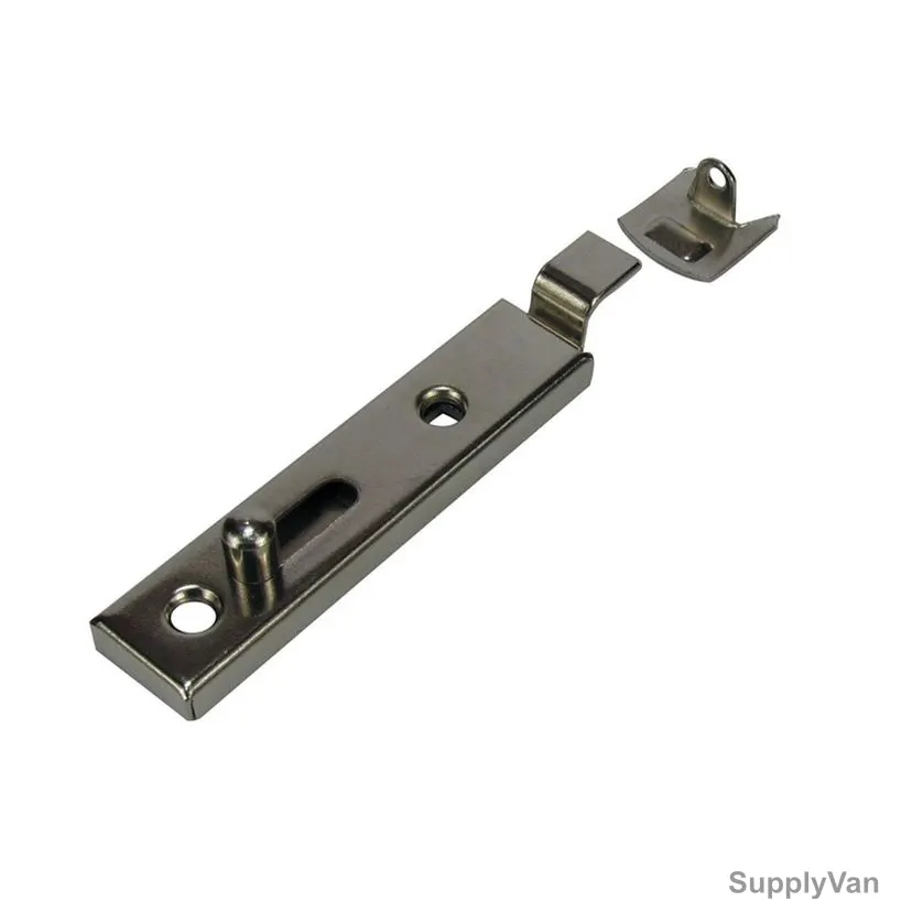 Door Tower Bolt, 70MM, Bend, Metal, Silver
