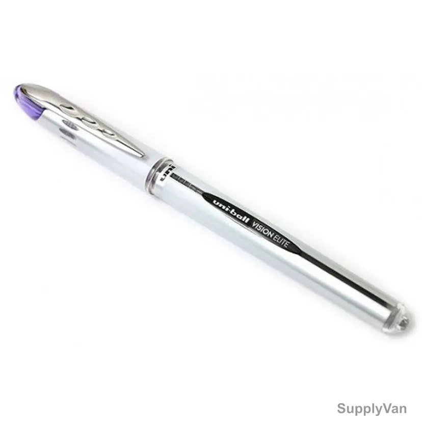 Uni-Ball Roller Ball Pen, UB200, Vision Elite, 0.8MM, Purple, 12 Pcs/Pack