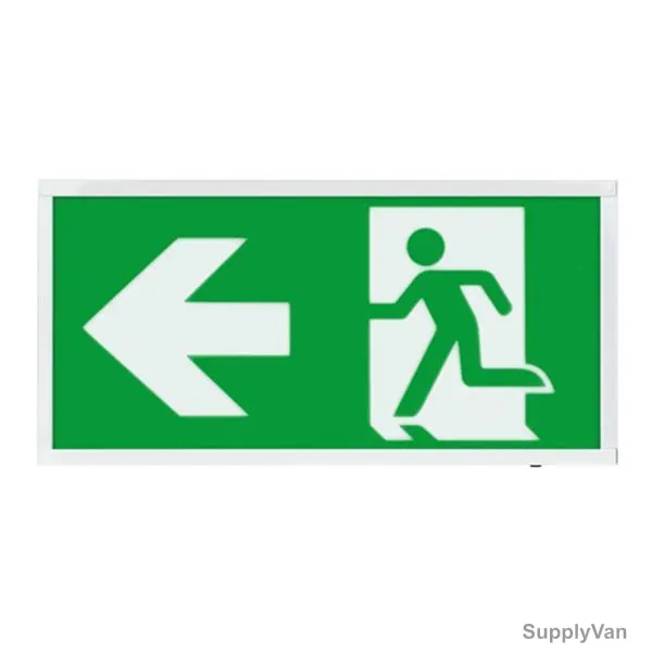 ESP Wall Mounted Emergency Exit Sign Board With Light, Duceri, LED, 3W, 5500K, Cool White, Left Legend