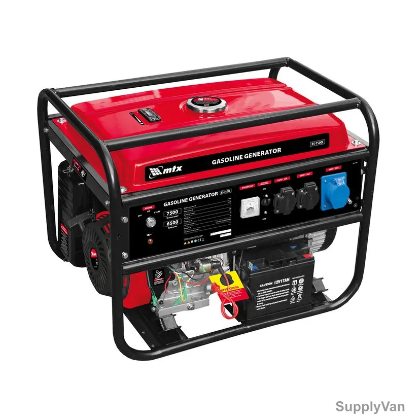 MTX Gasoline Generator, BS-7500E, Single Phase, 7500W, Electric Starter, 25 Ltrs Fuel Tank Capacity