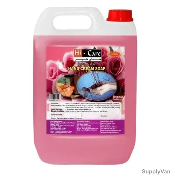 Super Care Liquid Hand Soap, Rose, 5 Ltrs, 4 Pcs/Pack