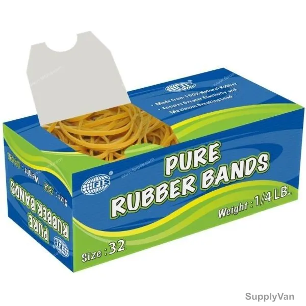 FIS Pure Rubber Band, FSRB32, 32 Size, Brown