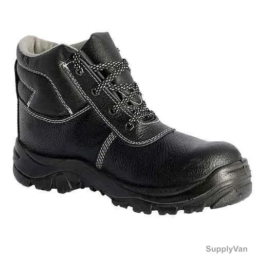Vaultex Steel Toe High Ankle Protective Footwear, BRL, Genuine Leather, SBP, Size38, Black
