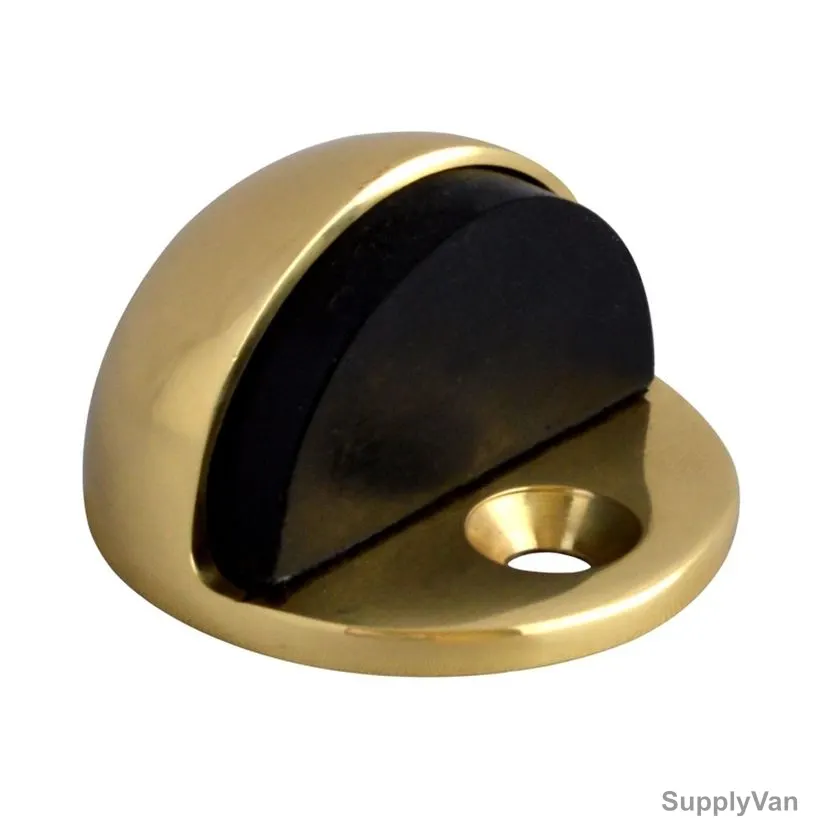 Half Round Door Stopper, KT-5046, 2 Inch, Plastic and Metal, Gold