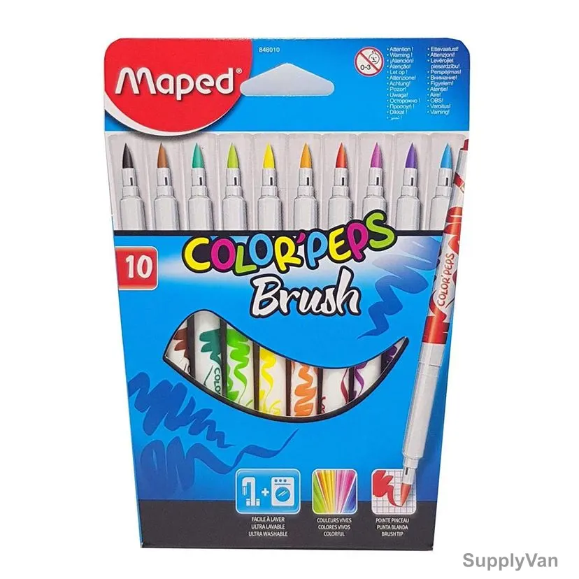 Maped Brush Pen, 848010, Color Peps, Multicolor, 10 Pcs/Pack