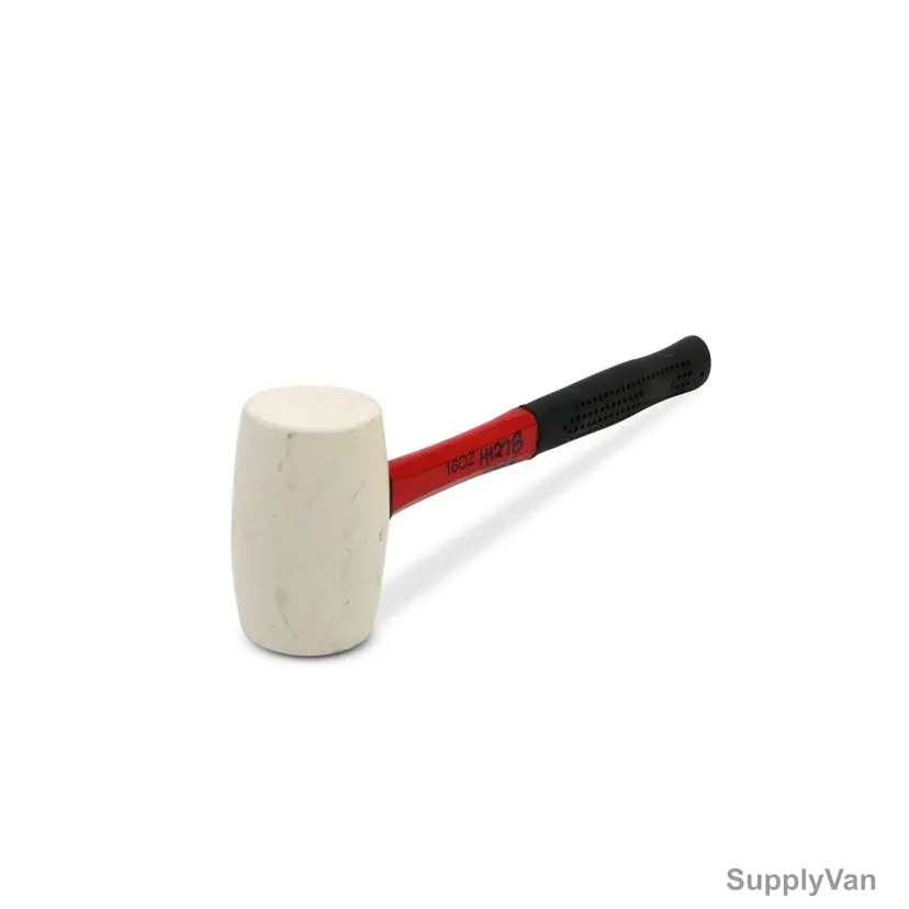 Perfect Tools Rubber Hammer, MC181-RUB16O, 16 Oz, Red/White