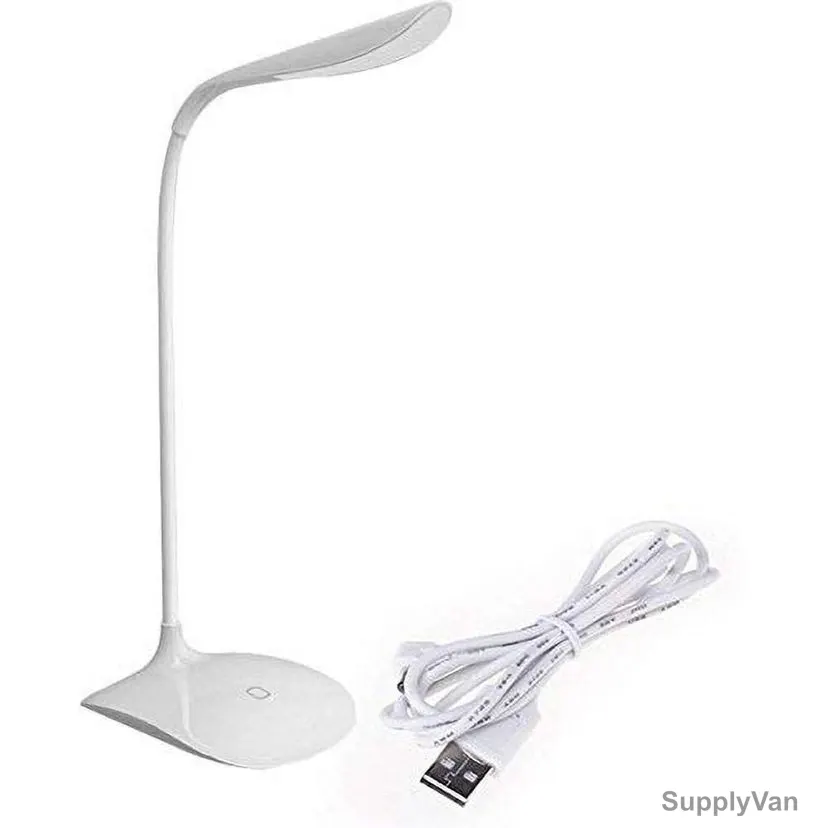 Adjustable Rechargeable LED Table Lamp With Touch Sensor, White