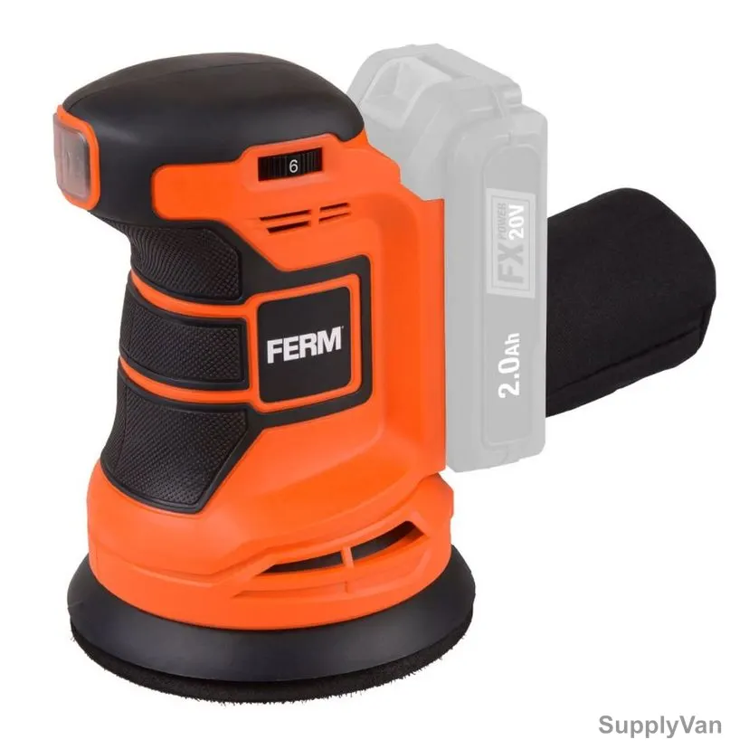 Ferm Cordless Random Orbital Sander, ESM1014, 125MM Disc Dia, 20V — image 1