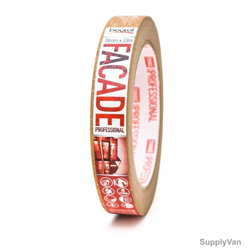 Beorol Masking Tape, PROK18, Rubber Adhesive, 18MM x 33 Mtrs