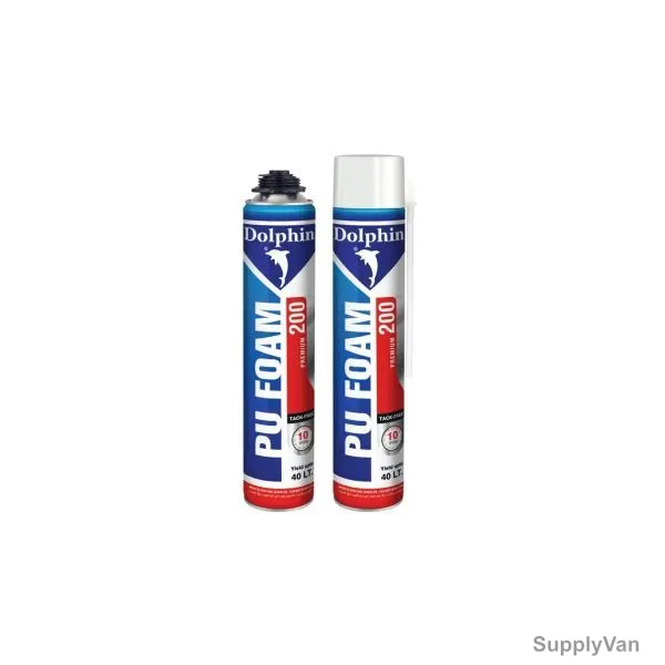 Dolphin Polyurethane Foam, Premium 200, 750ML, PK12