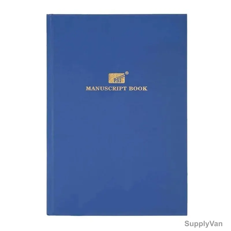 Psi Manuscript Book, PSMBMFC2Q, 60 GSM, 210MM Width x 310MM Length, F/S, 2Q, 96 Sheets, Blue