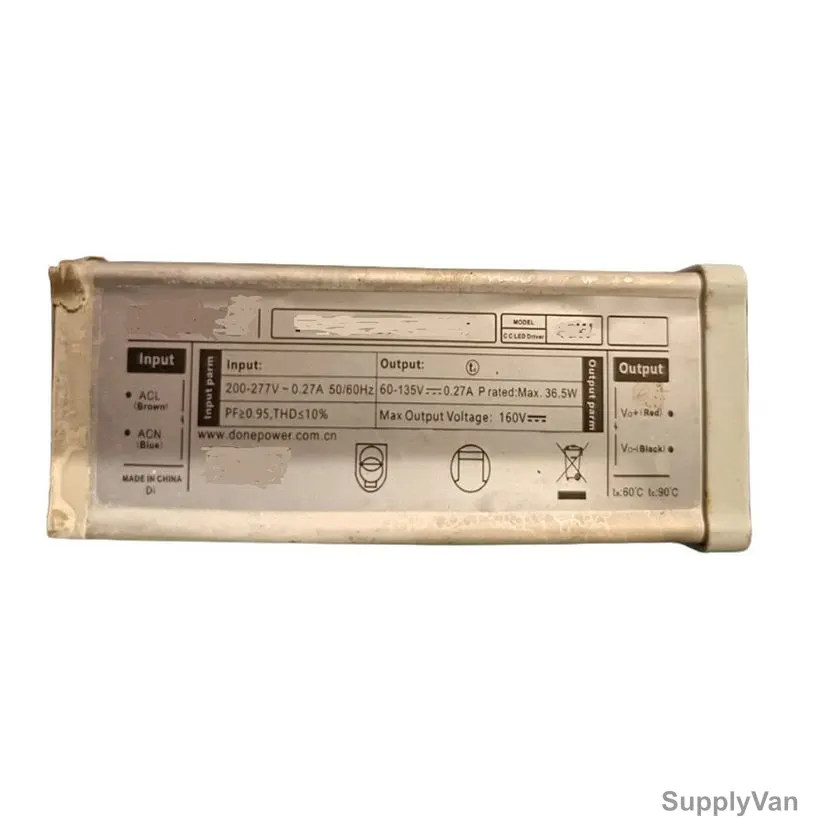 Hyrite Constant Current Drive Power Supply, GPE-36W300-122, IP65, 36W, 100V-277VAC I/P, 68V-122V O/P, 300mA