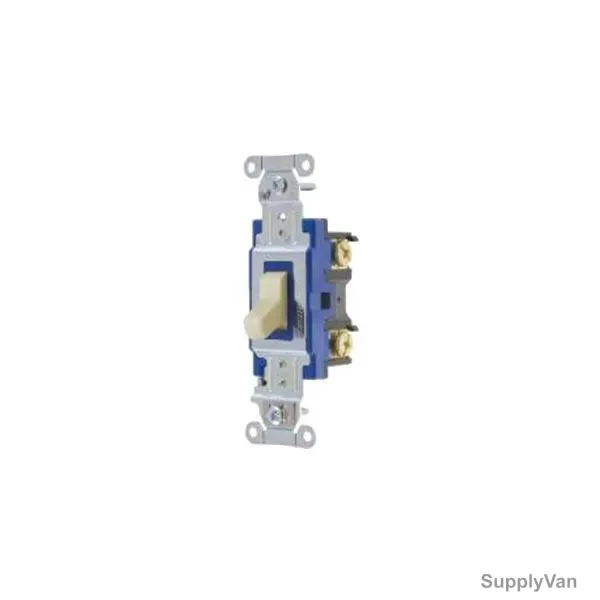 Hubbell 2 Way Toggle Switch, HUBHBL1202LI, 15A, 120-277VAC
