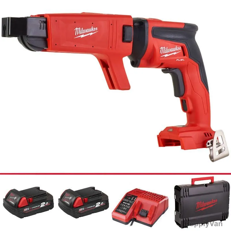 Milwaukee Cordless Screw Gun With Collated Attachment, M18FSGC-202X, Fuel, 18V, 5 Pcs/Kit — image 1