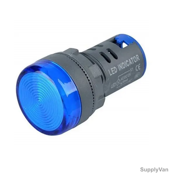 Xider Auspicious LED Panel Indicator, 220VAC, 22MM, Blue