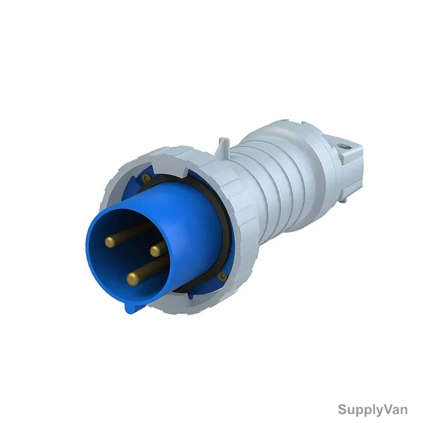 Abb Industrial Plug, 263P6W, 200-250V, IP67, 63A, 2P+E, Blue — image 1