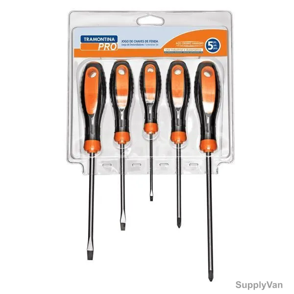 Tramontina Screwdriver Set, 44120505, Ultragrip, 5PCS