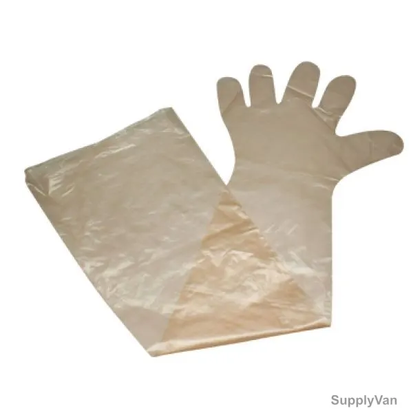 Hotpack Long Sleeve Gloves, PLSG, Beige, 90CM, 1000 Pcs/Carton