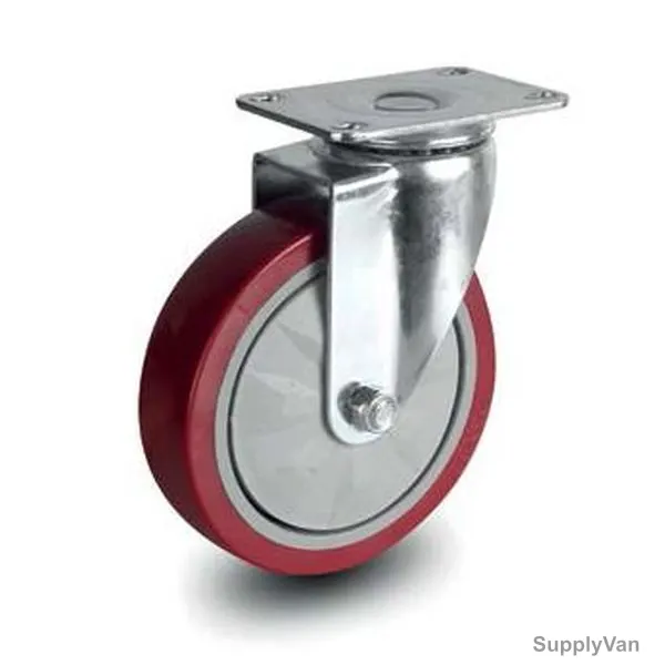 Swivel Plate Caster, 076100, Medium Duty, 10CM, 90Kg