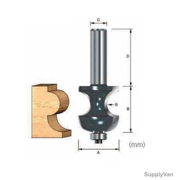 Makita Bead and Cove Router Bit, D-13063, 31.8x36.51MM