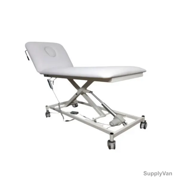 Electric 2- Section Cross-Examination Couch With Roll Holder, ECC-6290-WZ, 225 Kg Loading Capacity, Grey