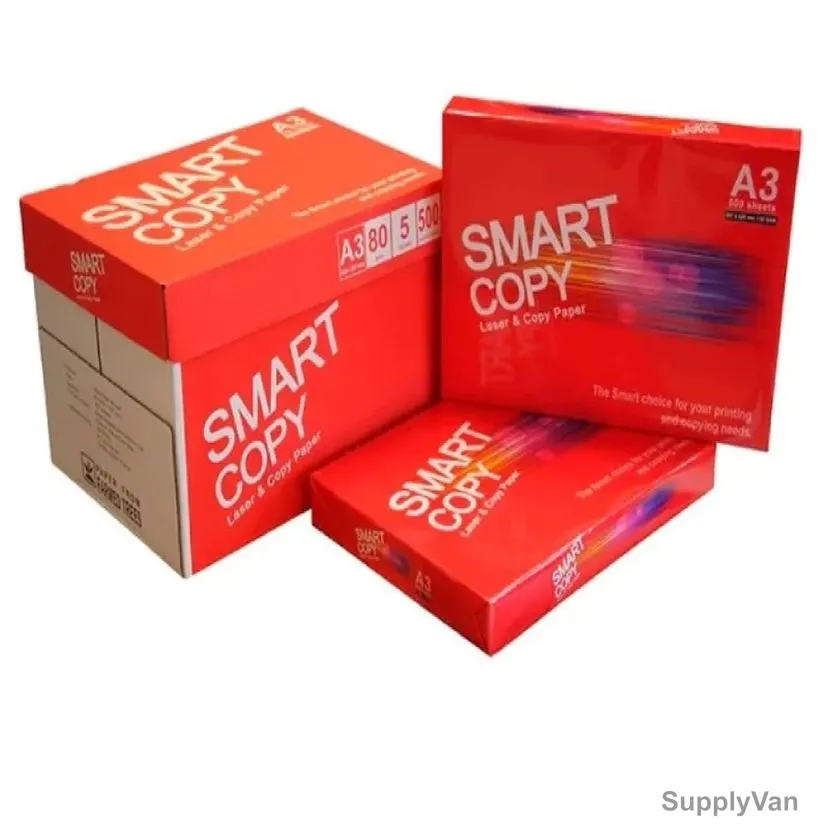 Smart Copy Photocopy Paper, A3, 80 GSM, 500 Sheets, 5 Ream/Box