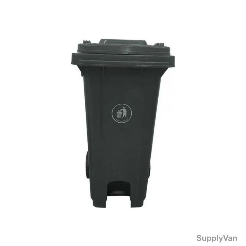 Akc Garbage Bin With Pedal, GC50K-120, Plastic, 120 Ltrs, Black
