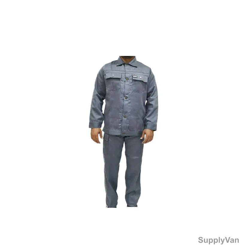 Armour Production Twill Cotton Pant and Shirt, Size 2XL, Grey — image 1