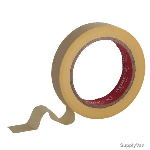 High Temperature Masking Tape, 1 Inch x 30 Yards, Natural, 12 Rolls/Pack