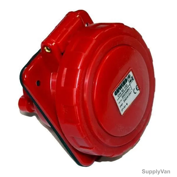 Gewiss 10 Deg Flush Mounting Socket Outlet, GW62232, IP67, 16A, 3P+N+E