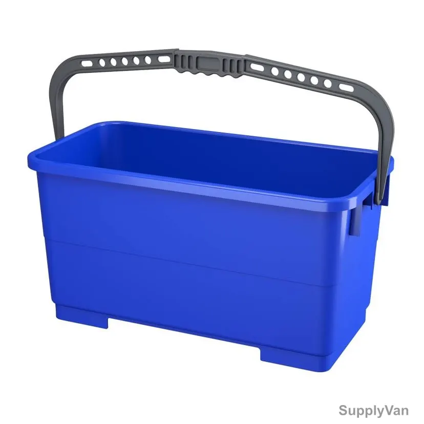 Ipc Window Cleaning Bucket With Wheel, 10158-SECC70015-70027-B, 22 Ltrs, Blue