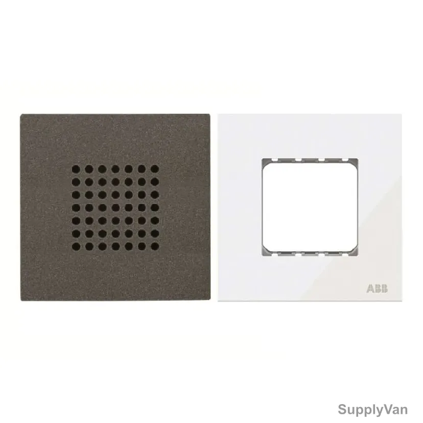 ABB Electronic Bell With Half/Double Rocker Frame, AMD24144-AN-plus-AMD5144-WG, Millenium, 2 Module, 1 Gang, 0.2A, 2 Pcs/Set — image 1