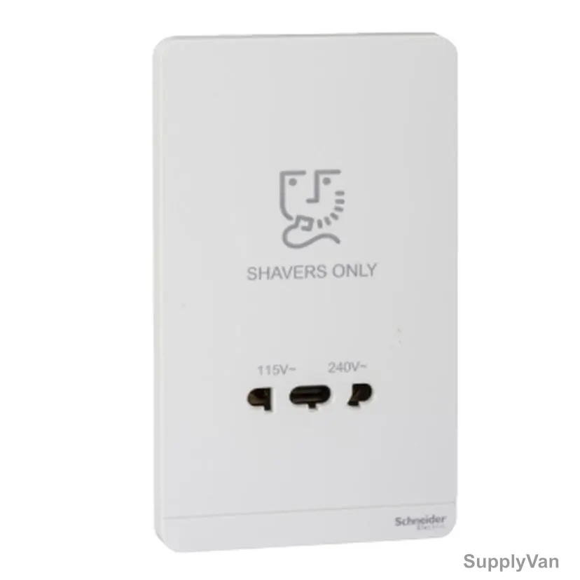 Schneider Electric Shaver Socket, E83T727V-WE, AvatarOn, 240VAC, White — image 1