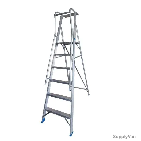 Topman Heavy Duty Platform Ladder, PFHDAL10, Aluminium, 9+1 Steps, 150 Kg Loading Capacity